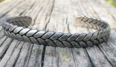 Buğday Motifli Paslanmaz Çelik Bileklik