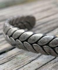 Buğday Motifli Paslanmaz Çelik Bileklik