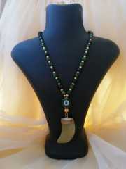 Ntk-8 Doğal Taş Tasarım Kolye Yeşil