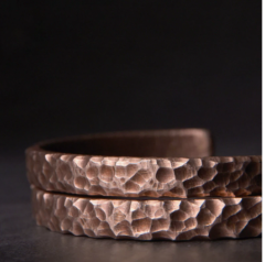 El Yapımı Dövme Bakır Bileklik