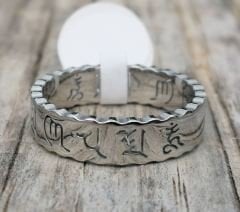 5Mm Paslanmaz Çelik Tılsımlı Unıseks Yüzük