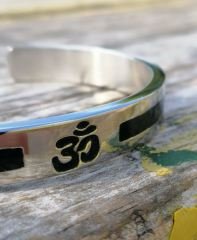 Paslanmaz Çelik Aum Om Uniseks Bileklik