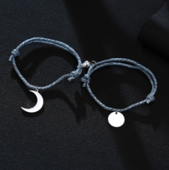 Gümüş-Paracord İp Çift Bilekliği