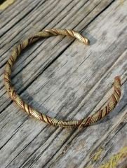 El Yapımı Kırmızı Bakır Ve Pirinç Bileklik