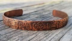 Sekiz Uğurlu Desenli Kırmızı Bakır Bileklik