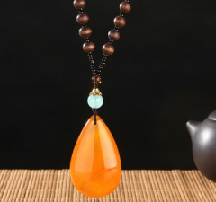 Balmumu Su Damlası Mala Kolye