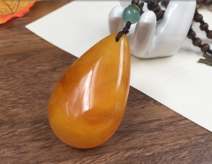 Balmumu Su Damlası Mala Kolye