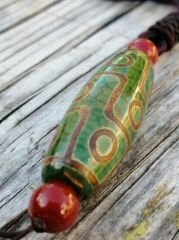 Etnik Vintage 8 Göz Uzun Kolye Yeşil