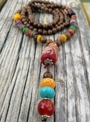 Ahşap Uzun Mala Kolye