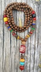 Ahşap Uzun Mala Kolye