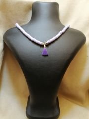 Ntfk-9 Tasarım Mor Püsküllü Lila Fimo Kolye