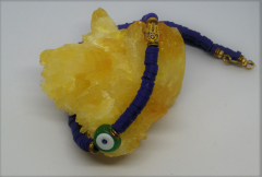 Ntfk-10 Tasarım Nazar Boncuklu K.Mavi  Fimo Kolye