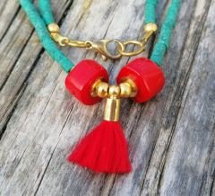 Ntfk-19 Tasarım Mercanlı Afgan Kolye