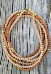 Ntfk-21 Tasarım Kristal Boncuk Çoklu Kolye Çoklu