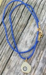 Ntak-25 Tasarım Mavi Afgan ve Nazar  Boncuklu Kolye