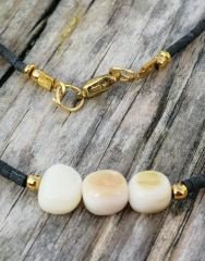 Ntak-35 Tasarım Afgan 3 Kabuklu Siyah Kolye