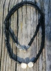 Ntak-36 Tasarım Afgan  2 Kabuklu Siyah Kolye