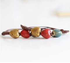 Mbs-261 El Yapımı Terra Kalp Bileklik