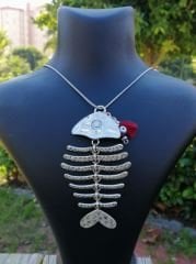 Ntmk-60 Tasarım Gümüş Balık Kolye