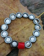 Ntb-67  Sedef Mercan Hematit Bileklik