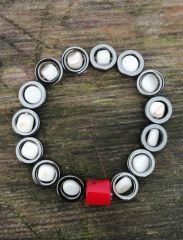 Ntb-67  Sedef Mercan Hematit Bileklik