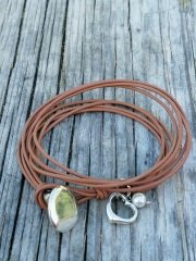 Kahverengi Gerçek Deri Ve Gümüş Bileklik