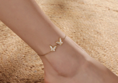 Paslanmaz Çelik Sedef Kelebekli  Bileklik-Hal Hal