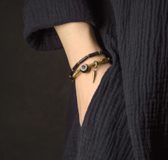 Katmanlı Abanoz Ağacı Boncuk Bileklik