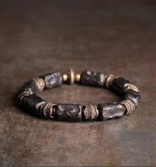 Dövme Bakır ve Abanoz Ağacı Bileklik