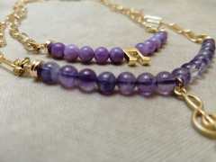 Ntmk-78 Tasarım  Notalı  Ametist Kolye