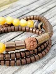 Ntk-82 Tasarım Hematit Ve Limon Kuvars Kolye / Bileklik