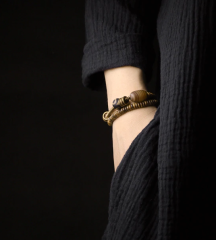 El Yapımı Bakır Verawood Boncuk Ve Tibet Boncuklu Zen Şifa Bileklik