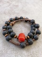 Ntb 272 Katmanlı Akik ve Lav Taşı Bileklik