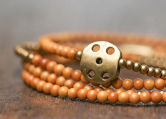 Bakır Ve Zeytin Bileklik / Kolye