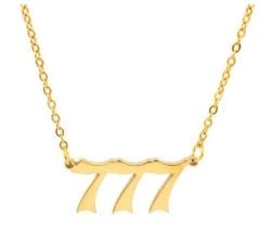 Paslanmaz Çelik Sayı Sekans Kolye /Halhal