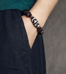 El Oyma Abanoz Ve  Bakır Nazar Bilekliği