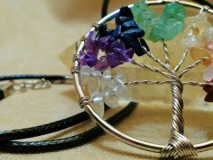 Ntmk-111 Gümüş Doğal Taş Çakra Şifa Hayat Ağacı