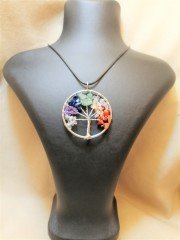 Ntmk-111 Gümüş Doğal Taş Çakra Şifa Hayat Ağacı