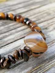 Ntb-116  Kaplan Gözü -Akik  Bileklik