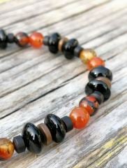 NtB-201 Ejderha Akiği Ve Hematit  Bileklik