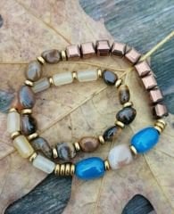 Ntb-209 Katmanlı Boğaz Çakrası Şifa Bileklik