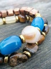 Ntb-209 Katmanlı Boğaz Çakrası Şifa Bileklik