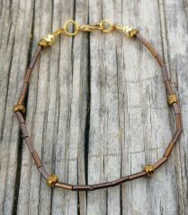 Ntkb-218 Kahve Kesme Boncuk Bileklik