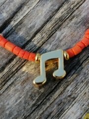 Ntak-219 Notalı Kırmızı  Afgan  Kolye