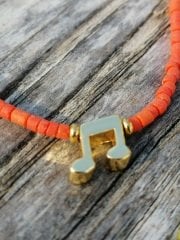 Ntak-219 Notalı Kırmızı  Afgan  Kolye