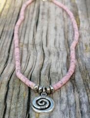 Ntak-223 Pembe  Afgan Gümüş Reiki  Kolye