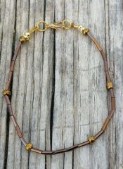 Ntkb-231 Kahverengi Kesme Boncuk Bileklik