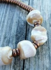 Ntb-239 Sedef ve Hematit Şifa Bilekliği